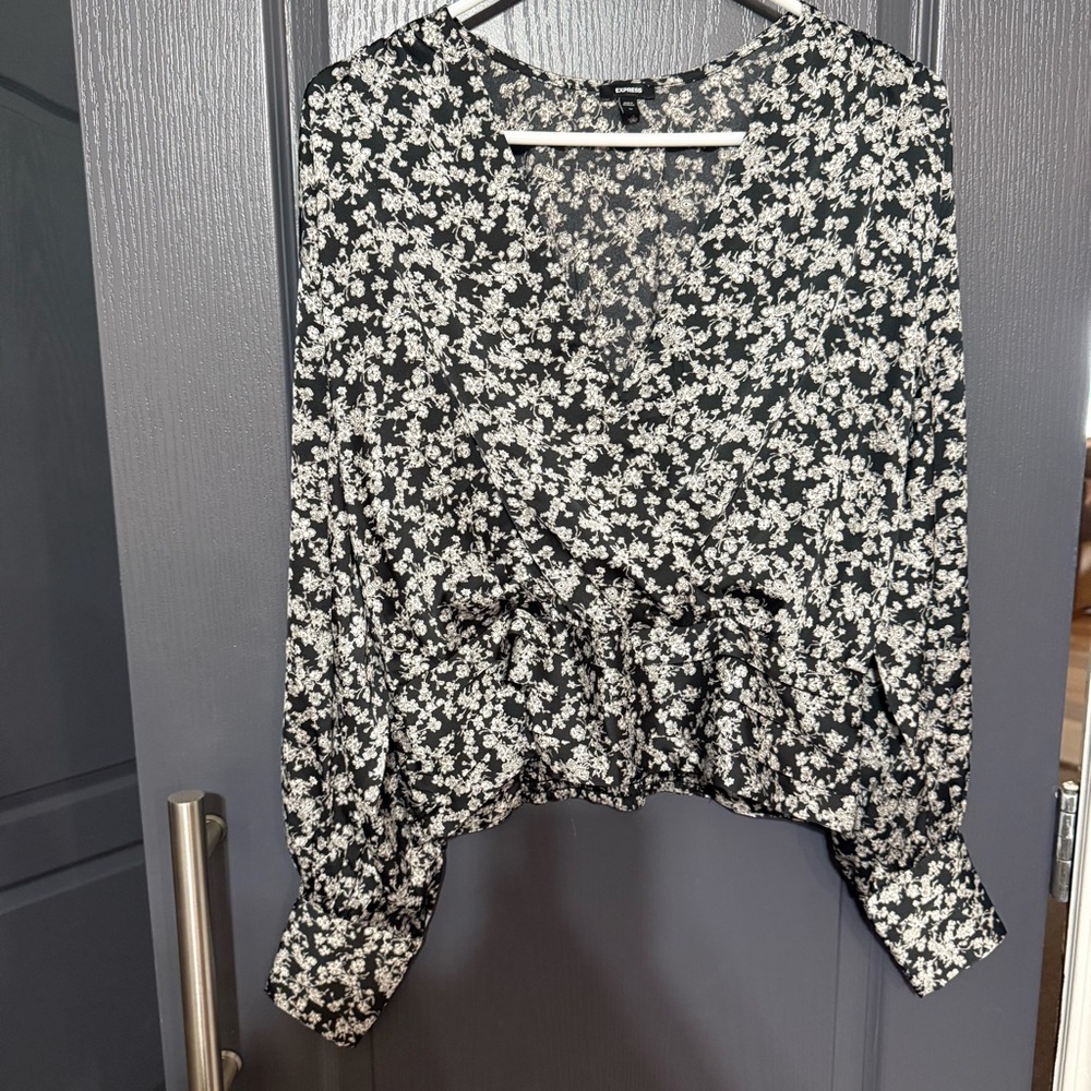 Express silk long sleeve blouse